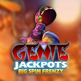 Genie Jackpots: Big Spin Frenzy slot logo by Blueprint Gaming at Baxterbet Casino