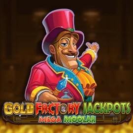 Enjoy Gold Factory Jackpots Mega Moolah by Aurum Signature Studios – logo hosted on baxter-bets.com