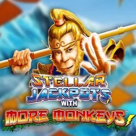 Official Jackpots logo: Stellar Jackpots with More Monkeys by Lightning Box Game at Baxterbet Casino